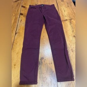 Hudson Jeans Burgundy size 26 Nico Midrise Ankle super skinny